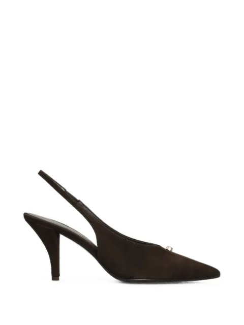 Chantal pointed-toe slingback pumps Brown 3327