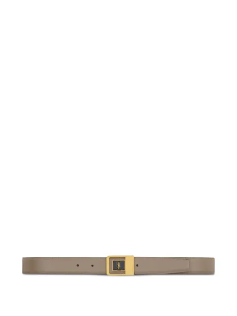 Saint Laurent LA 66 buckle belt in lacquered leather Neutrals 732556AAB25