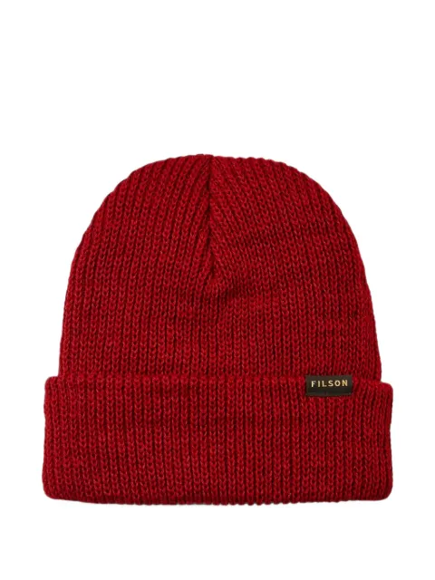 Filson ribbed-knit wool beanie hat Red FMACC0051600