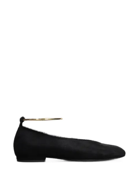 Chantal gold-tone anklet-strap ballet flats Black 3375