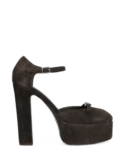 Chantal buckle-detail platform pumps Brown 3306