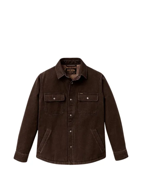 Filson fleece-lined button-up shirt jacket Brown FMOSH0006914