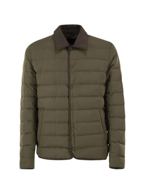 Herno quilted shirt-collar padded jacket Green PI001346U12860