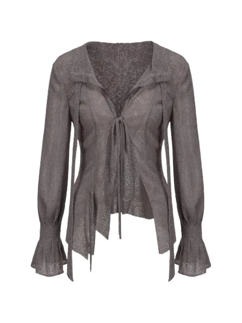 ELYWOOD open-knit tie-fastening cardigan Grey 2FS023WL
