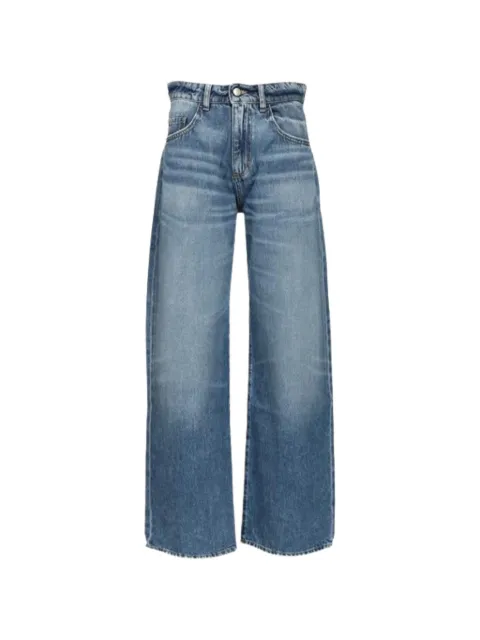 ICON DENIM Bea faded-effect wide-leg jeans Blue BEAID8903