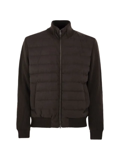 Herno quilted-knit padded jacket Brown PI00121UR12934