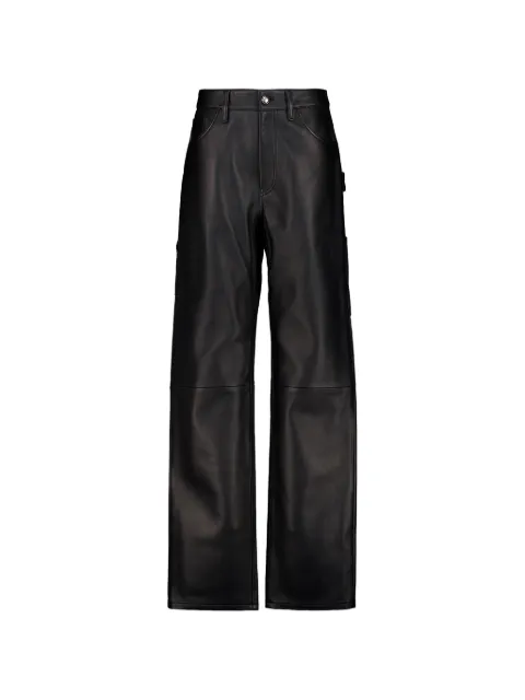 Altuzarra Mills straight-leg leather trousers Black F2266030LLS034