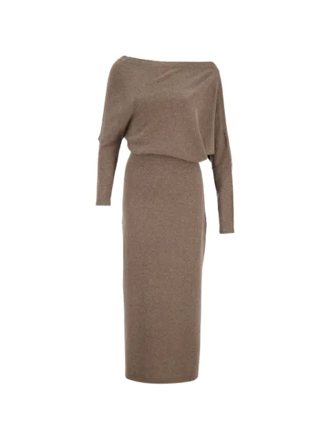 Altuzarra Kasos asymmetric-shoulder maxi dress Brown F2268390KKS818