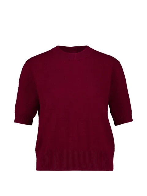 Altuzarra Otto button-back short-sleeve sweater Red F2268806KKS006