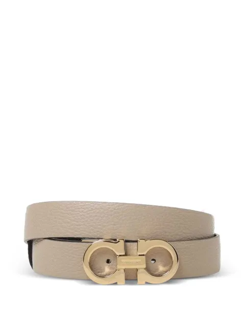 Ferragamo reversible and adjustable Gancini belt Neutrals 759426