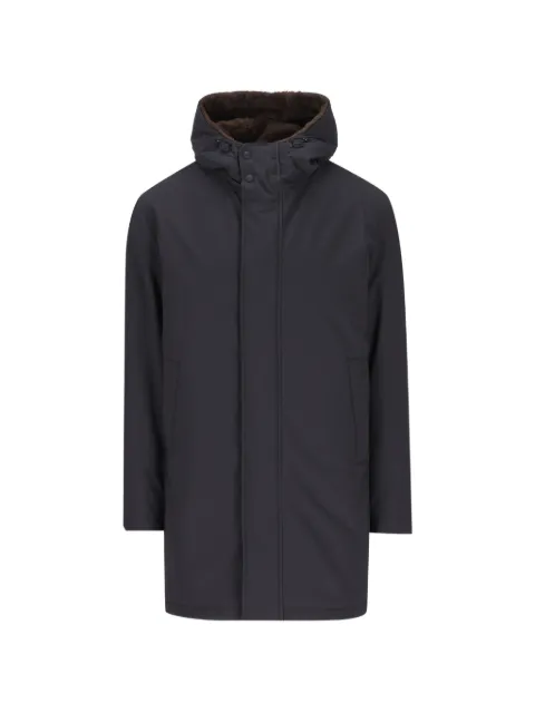 Herno hooded single-breasted coat Blue PA000190U12923