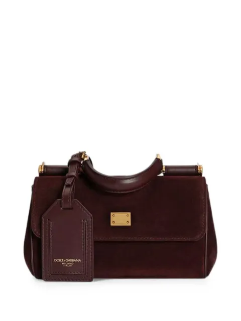 Dolce & Gabbana mini My Sicily handbag in split leather Red BB7864BO903