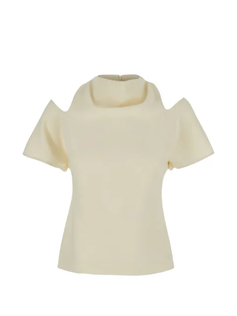 Federica Tosi cold-shoulder blouse Neutrals 3110031302