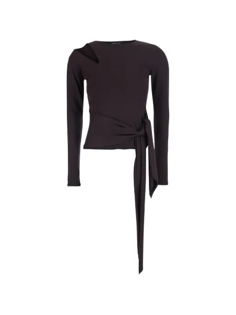 Federica Tosi cut-out wrap-tie sweatshirt Brown 3200535069