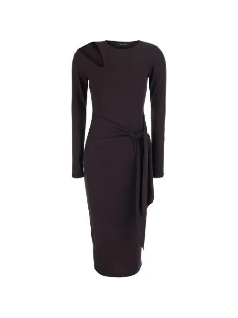 Federica Tosi midi cut-out tie-fastening dress Brown 3230235069