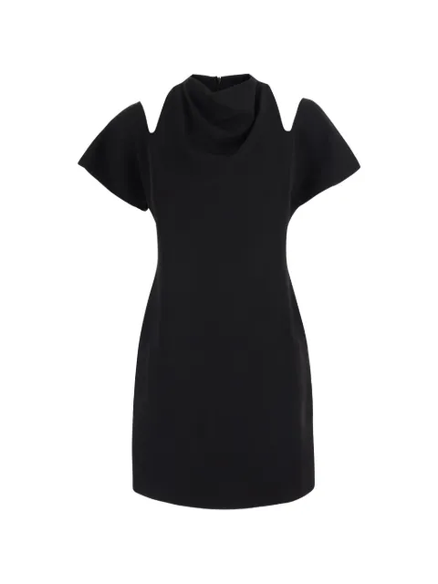 Federica Tosi cut-out shoulder cowl-neck mini dress Black 3120431329