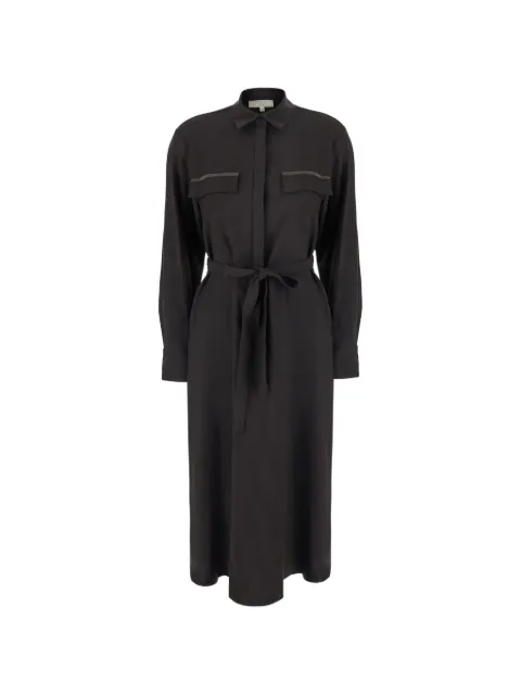 Antonelli Mykonos bead-embellished belted maxi dress Brown R6192893C242