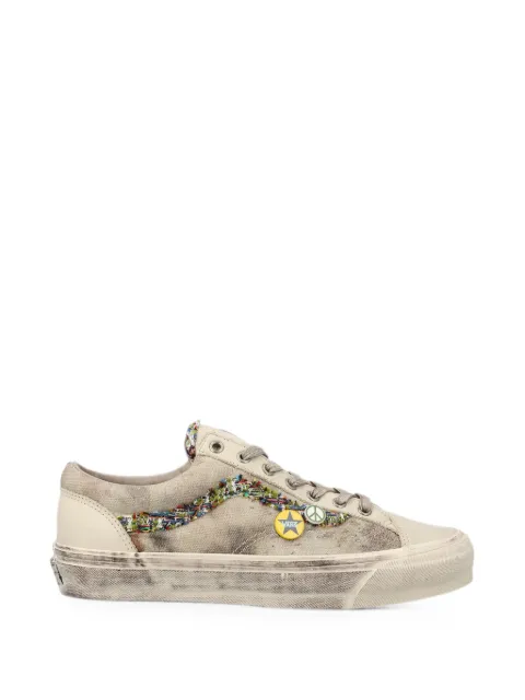 Vans badge-embellished tweed-trim sneakers Neutrals VN000E8V2N11