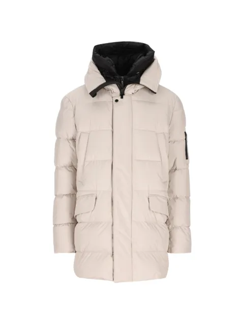 Moorer hooded padded coat White MOUGI100162U0102