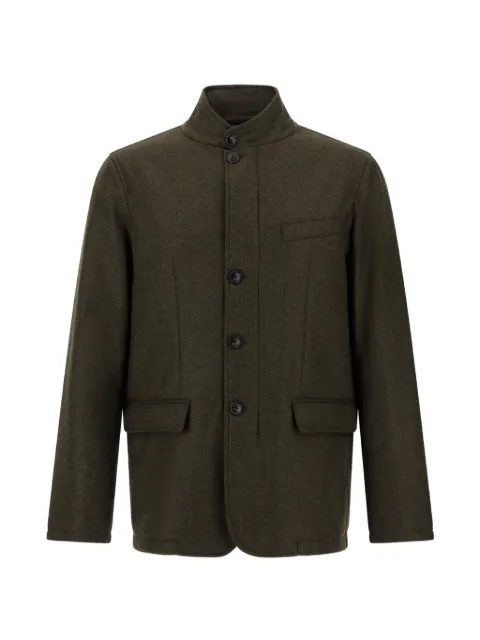 Herno button-up high-neck jacket Green GA000217U33531