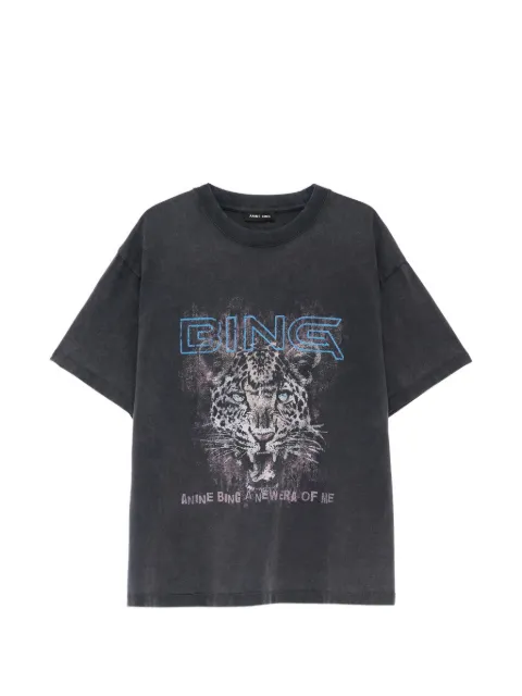 ANINE BING Cade T-shirt Leo Muse Black A0812619