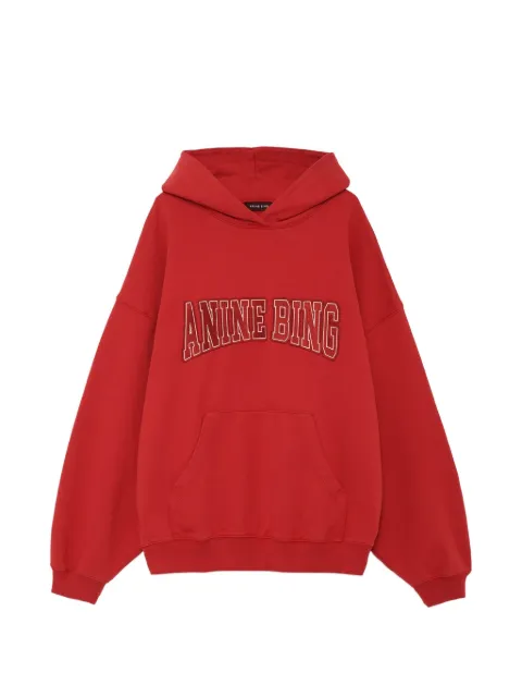 ANINE BING Harvey logo-embroidered hoodie Red A0812525RED29