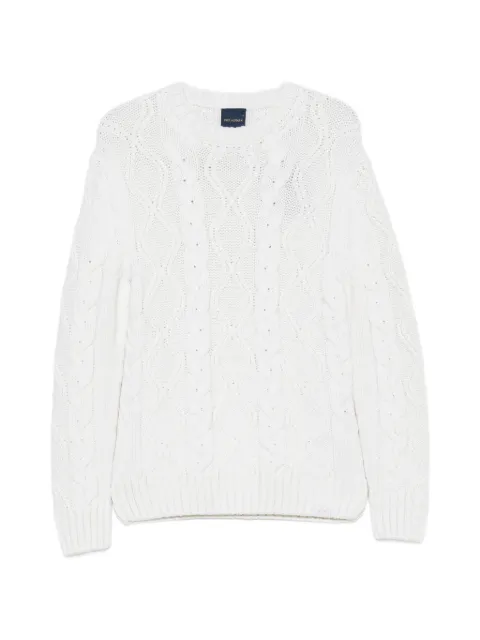 Paul & Shark cable-knit wool sweater White 15311085010