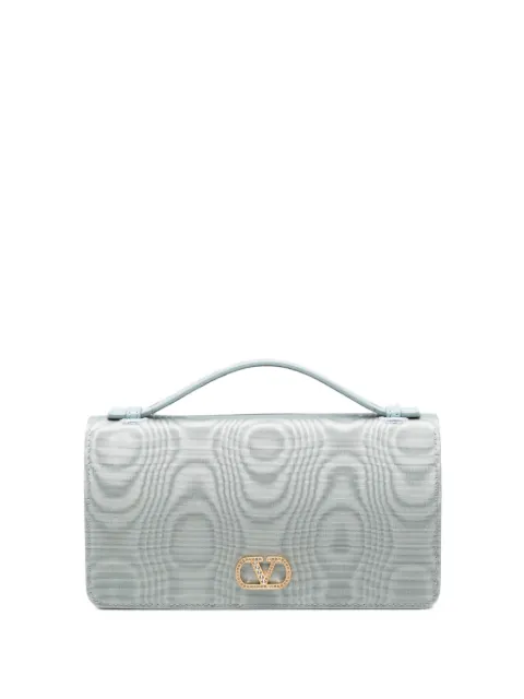 Valentino Garavani logo-plaque clutch bag Blue WP0AU1QNU
