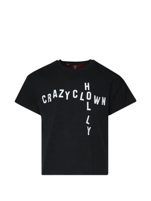 Crazy Clown L.A. Ghost of Love logo-patch cotton T-shirt Black 260U11