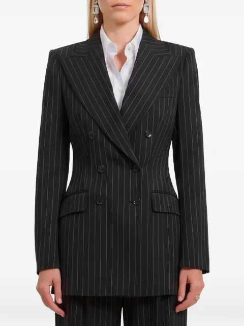 Dolce & Gabbana double-breasted chalk-stripe jacket Black F29QFTFRZAT