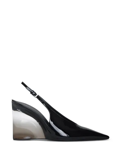 Alaïa invisible wedge slingbacks in patent calfskin Black AA3G3005I037