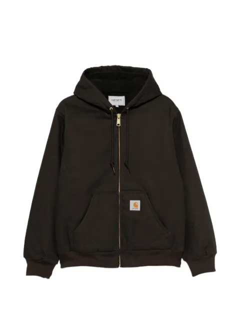Carhartt WIP hooded zip-up jacket Brown I023083