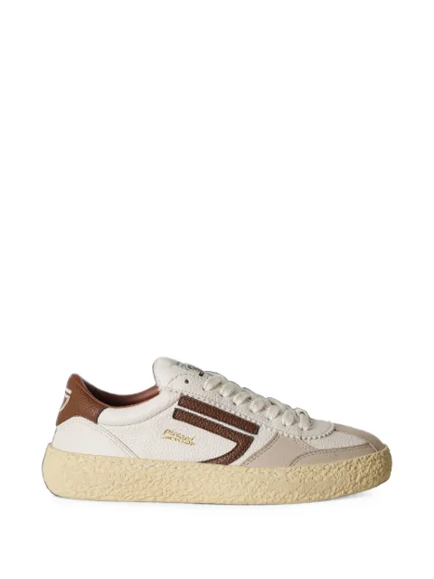 Puraai 1.01 Vintage suede panelled sneakers White PU101VD099