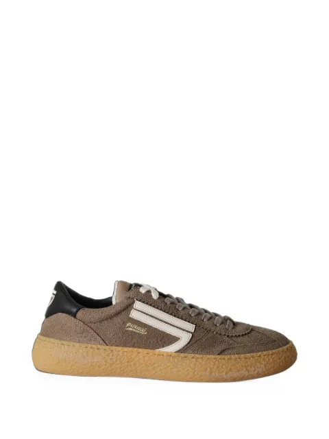 Puraai 1.01 Vintage logo-print panelled sneakers Brown PU101VU099