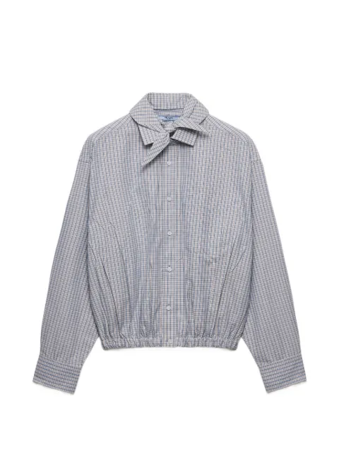 Prada Madras fabric shirt Blue P484IXSOOO6134