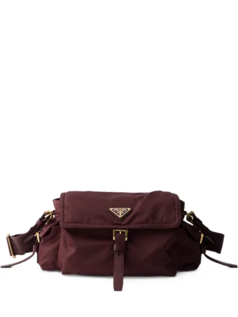 Prada Explore medium Re-Nylon shoulder bag with flap Red 1BD394VNOORDLN