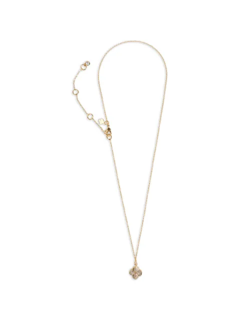 Kate Spade crystal-embellished clover-pendant necklace Gold KN451