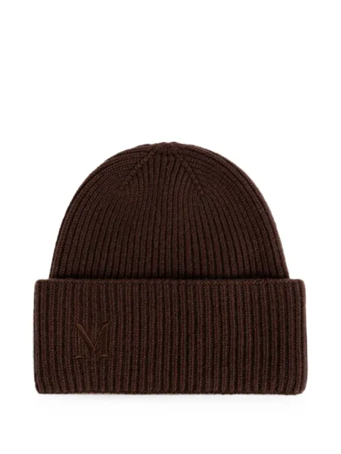 Max Mara ribbed cashmere beanie - dark brown Brown 2624576062600