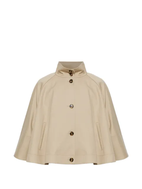 Max Mara water-repellent loose-fit gabardine cape - stone Neutrals MXAFULCRO