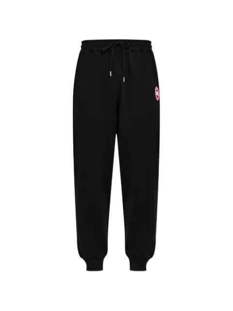 Canada Goose Loon logo-patch drawstring cotton track pants Black 1387M0