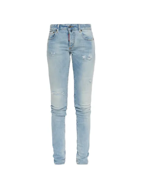 DSQUARED2 Super Skinny distressed-effect jeans Blue S75LB1180S30664