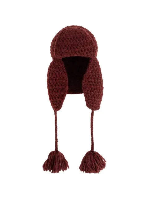 ETRO chunky-knit ear-flap hat Red WAKK0004AL11E