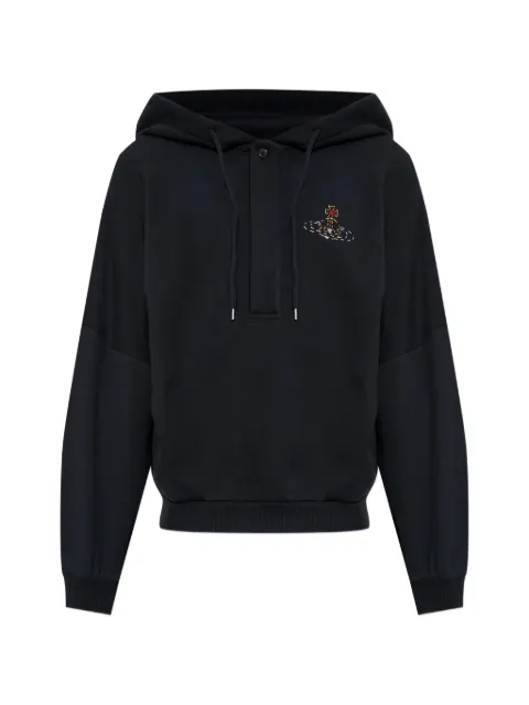Vivienne Westwood Batwing embroidered hoodie Black 2I01000UJ00AS