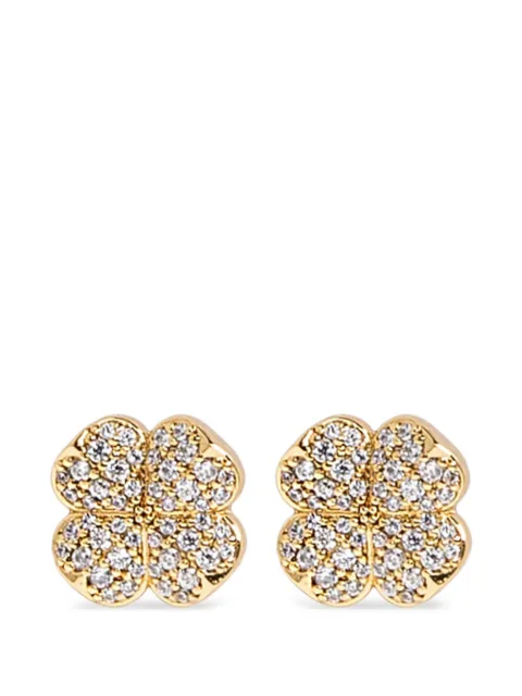 Kate Spade crystal-embellished flower-shaped earrings Gold KN4470