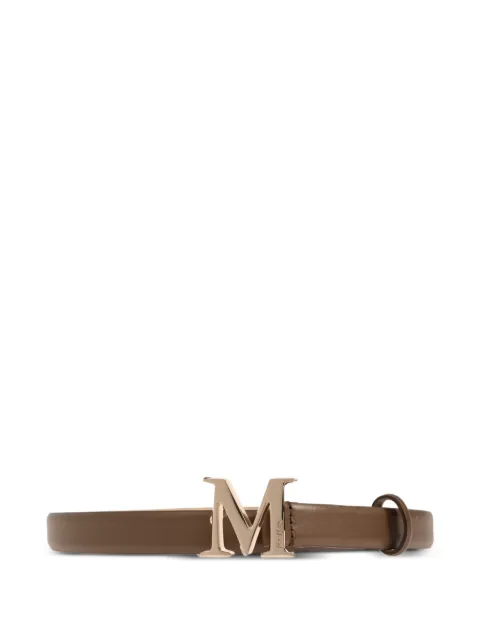 Max Mara M-logo leather belt Brown MCLASSIC202624506062