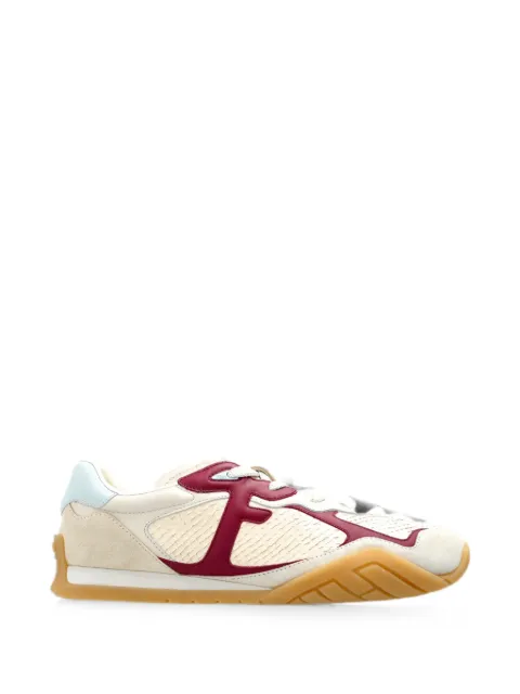 FENDI Wave Pulse white salmon leather low-tops sneakers Neutrals 8E9017AY2S