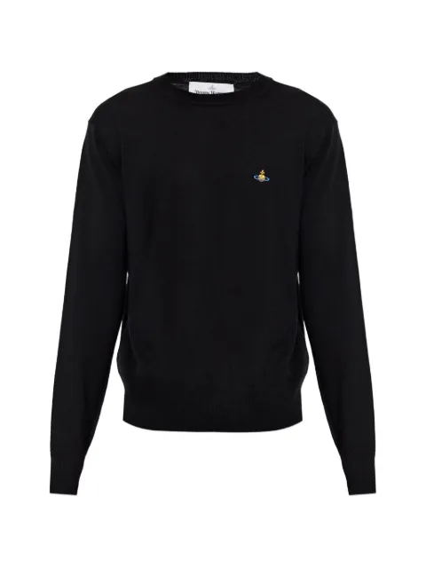 Vivienne Westwood Orb-embroidered wool sweater Black 27010012Y005E