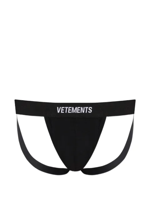 VETEMENTS logo-waistband jockstraps Black MA66UN110B0