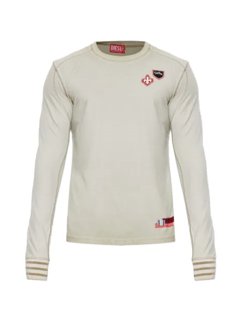 Diesel patch-detail long-sleeve T-shirt White A227040PLDK