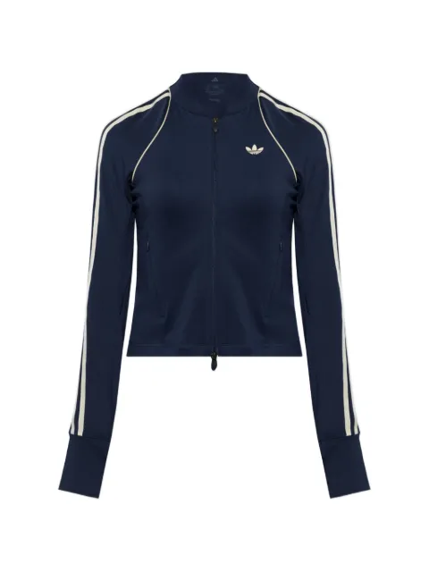 adidas side-stripe zip-up sweatshirt Blue KU3687